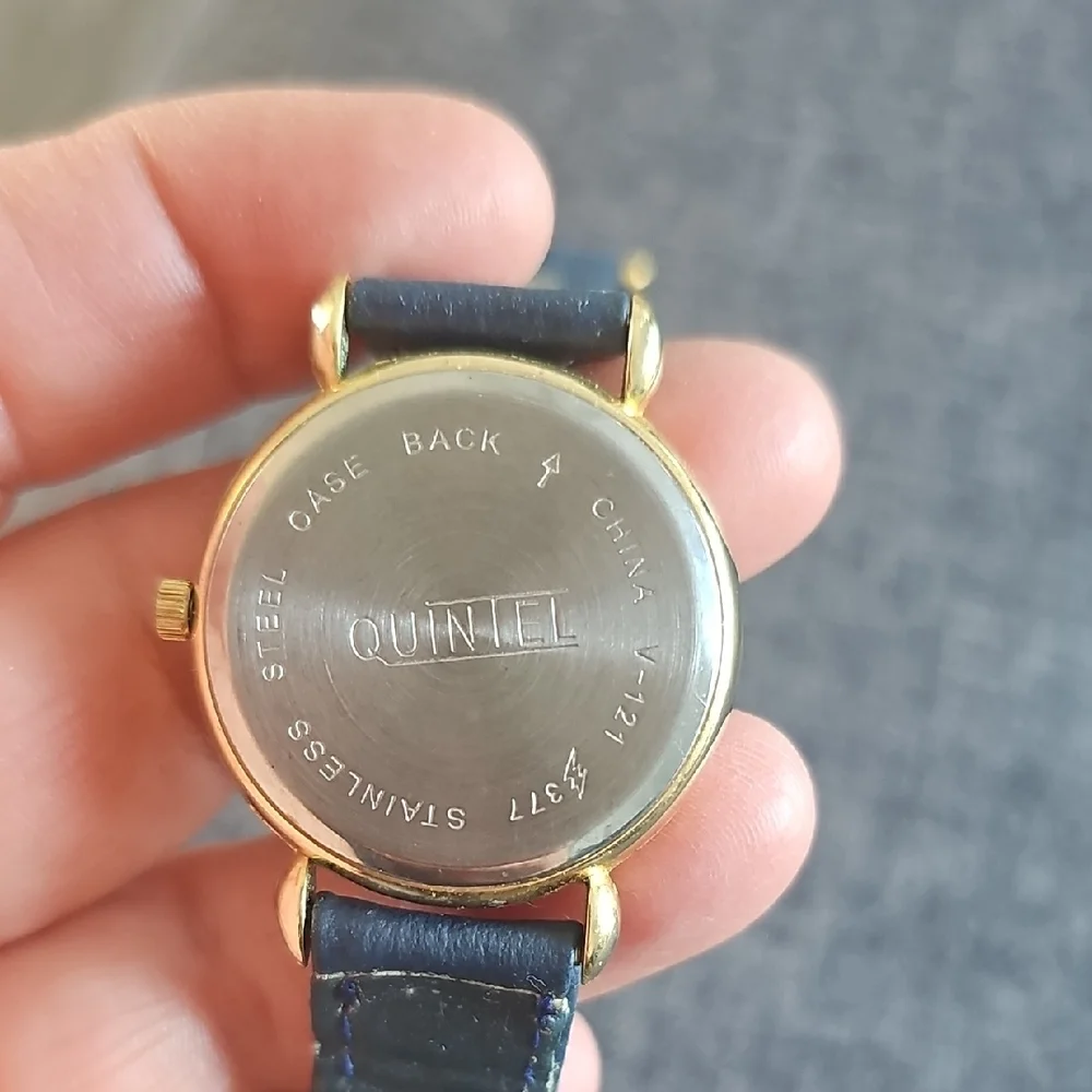 Christmas Leather Watch Blue Vintage Acessories Snowman Moveable Women Men